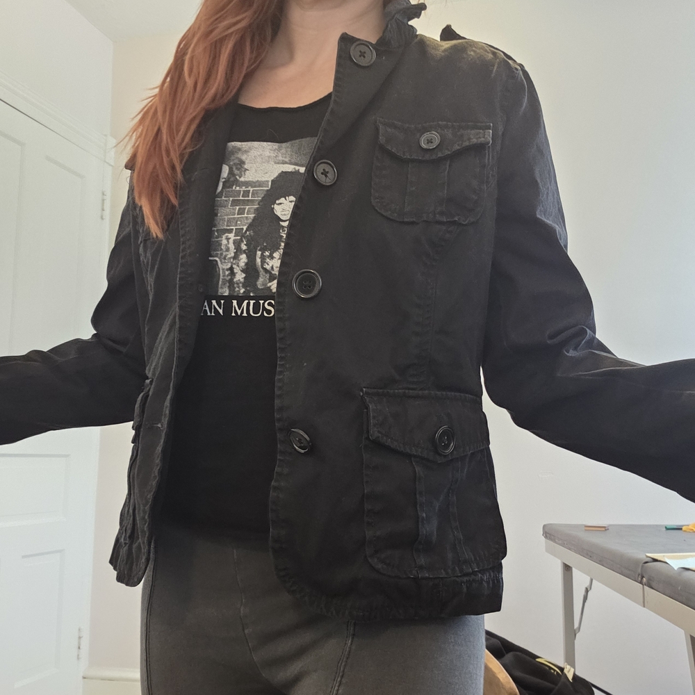 Gap Women's Black Utility Jacket - image 7